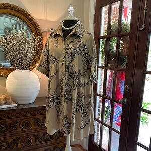 Entro Tan Leopard Print Dress